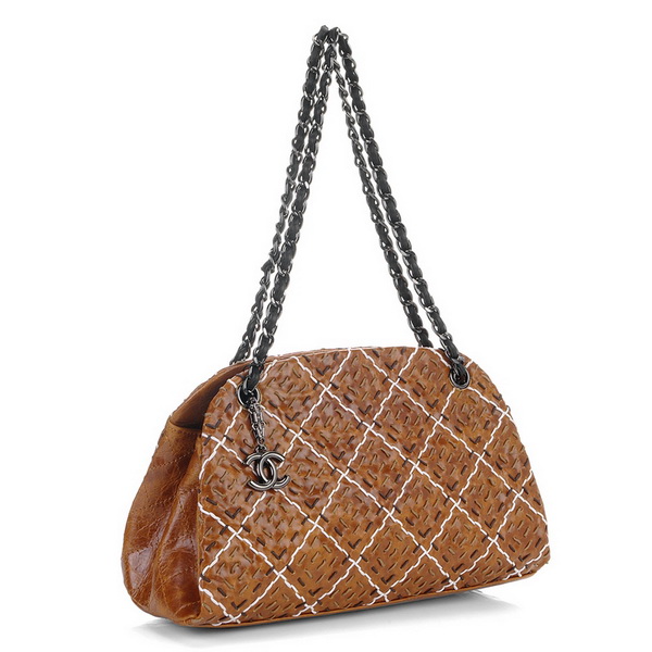 Best Chanel Perforated Lambskin Shoulder Bags A50321 Coffee-Multi On Sale